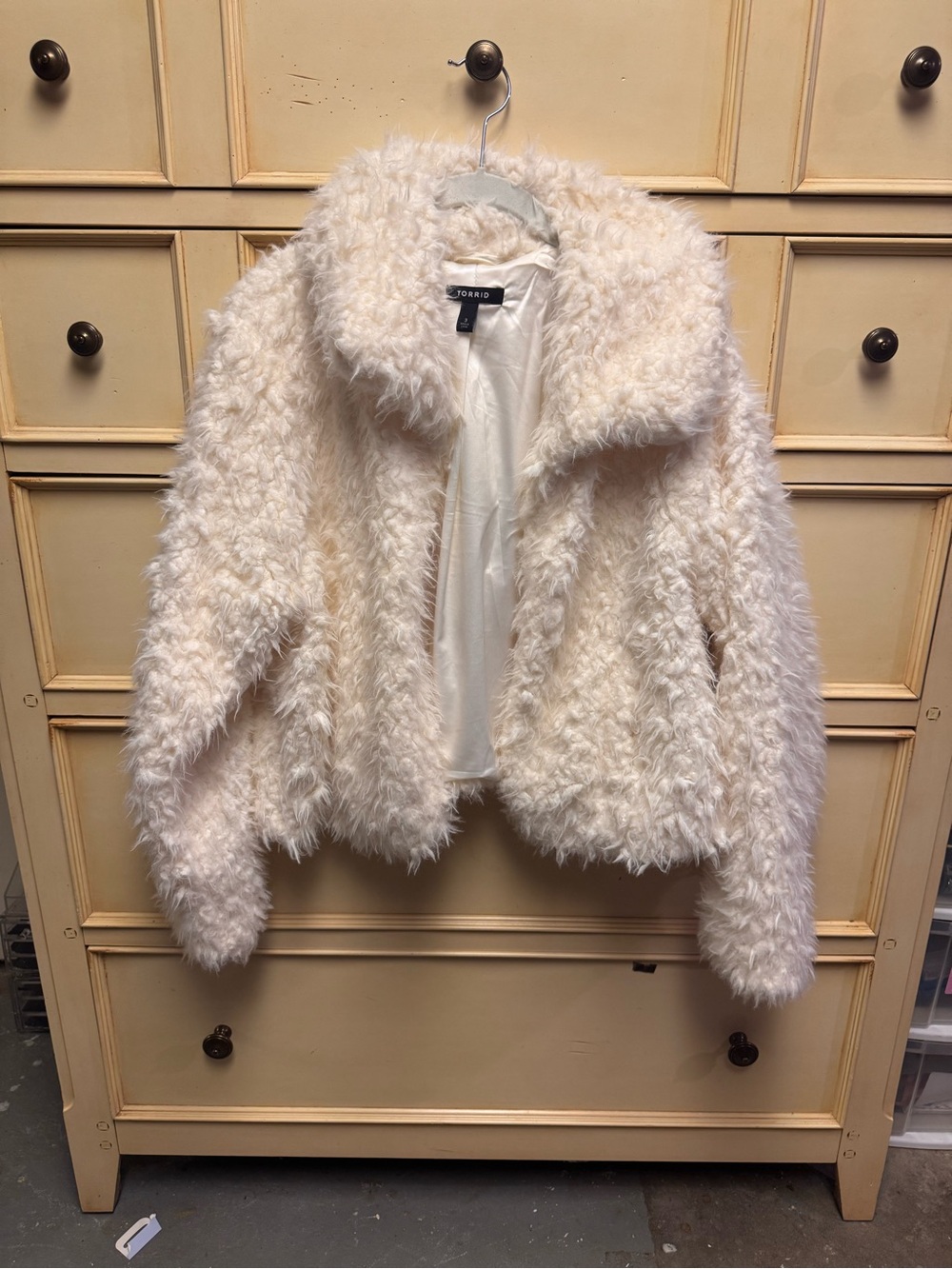 torrid Cream Faux Fur Teddy Jacket